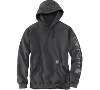 Carhartt Durham Garment Dyed Logo Sudadera con capucha, gris oscuro, Talla 2XL