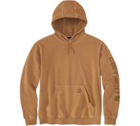 Carhartt Durham Garment Dyed Logo Sudadera con capucha, marrón, tamaño 2XL para Hombres