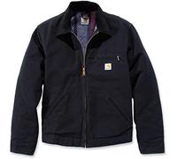 Carhartt Ej001 Chaqueta de trabajo Duck Detroit con forro de tipo manta de lana, negro, XXL Hombre (Pack de 1)