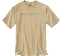 Carhartt EMEA Core Logo Workwear Short Sleeve Camiseta, Marrón claro, Talla XS
