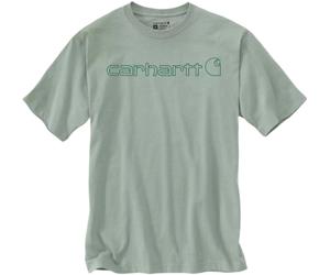 Carhartt EMEA Core Logo Workwear Short Sleeve Camiseta, verde/gris, Talla XS