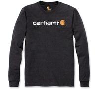 Carhartt EMEA Workwear Signature Graphic Core Logo Longsleeve, gris oscuro, Talla XXL
