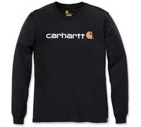 Carhartt, Hombre, Camiseta De Manga Larga Con Logotipo Gráfico, Tejido Grueso, Ajuste Ligeramente Holgado, Negro, XXL