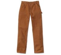 Carhartt Firm Duck Double-Front Work Dungaree Pantalones, Marrón claro, Talla 34