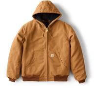 Carhartt Firm Duck Insulated Flannel-Lined Active Chaqueta Textil, Marrón oscuro, Talla L