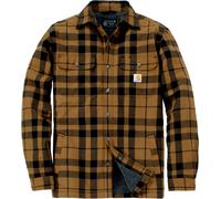 Carhartt Relaxed Fit Flannel Sherpa-Lined Shirt Chaqueta Textil, negro-azul, tamaño XL para Hombres