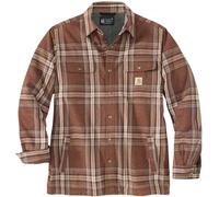 Carhartt Flannel Sherpa Lined Camisa, marrón, tamaño S para Hombres