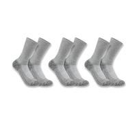 Carhartt Force-Calcetines de Peso Medio (3 Unidades), Gris, M para Mujer