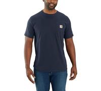 Carhartt Force - Camiseta de manga corta con bolsillo para hombre, ajuste relajado, peso medio, marino, Small