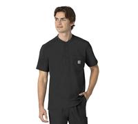 Carhartt Force Cross-Flex Henley - Camiseta médica para hombre, color negro, talla 3X