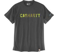 Carhartt Force Flex Block Logo Camiseta, gris oscuro, Talla M