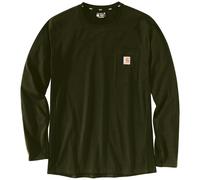 Carhartt Force Flex Pocket Camisa de manga larga, verde, tamaño M para Hombres