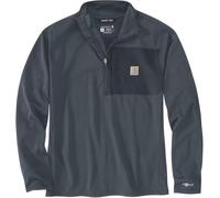 Carhartt Force Ironwood Relaxed Half-Zip Sudadera de cuello falso, azul oscuro, Talla S