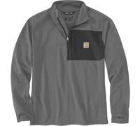 Carhartt Force Ironwood Relaxed Half-Zip Sudadera de cuello falso, Colores del acero, Talla L