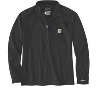 Carhartt Force Ironwood Relaxed Half-Zip Sudadera de cuello falso, negro, Talla L