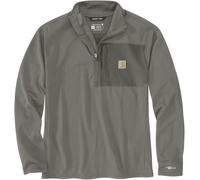Carhartt Force Ironwood Relaxed Half-Zip Sudadera de cuello falso, oliva/verde, Talla L