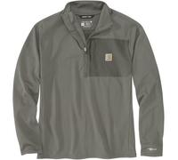 Carhartt Force Ironwood Relaxed Half-Zip Sudadera de cuello falso, oliva/verde, Talla M