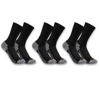 Carhartt Force Midweight Crew Calcetines - Pack de 3, negro, tamaño XL para Hombres