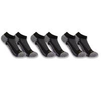 Carhartt Force Midweight Low Cut Calcetines - Pack de 3, negro, Talla L