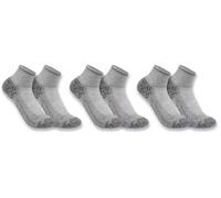 Carhartt Force Midweight Quarter Calcetines - Pack de 3, gris, Talla L