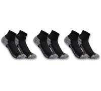 Carhartt Force Midweight Quarter Calcetines - Pack de 3, negro, Talla L