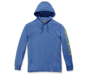 Carhartt Force Pesca gráfico sudadera con capucha, azul, tamaño XS para Hombres