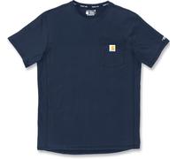 Carhartt Force - Camiseta de manga corta con bolsillo para hombre, ajuste relajado, peso medio, marino, Small
