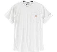 Carhartt Force Relaxed Fit Midweight Short Sleeve Pocket Camiseta, blanco, tamaño L para Hombres