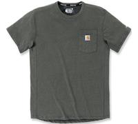 Carhartt Force Relaxed Fit Midweight Short Sleeve Pocket Camiseta, Verde oscuro, Talla L