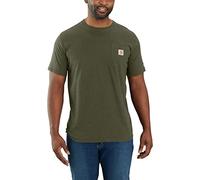 Carhartt Force Relaxed Fit Midweight Short-Sleeve Pocket T-Shirt Camiseta de Trabajo utilitario, Basil Heather, M de los Hombres