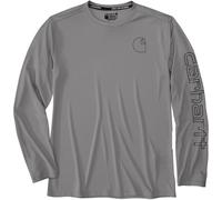 Carhartt Force Sun Defender™ Long-Sleeve Logo Graphic Long-Sleeve Camisa funcional, gris, Talla XL