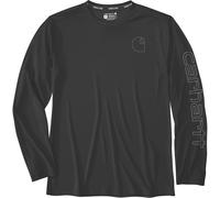 Carhartt Force Sun Defender™ Long-Sleeve Logo Graphic Long-Sleeve Camisa funcional, negro, Talla M