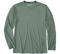 Carhartt Force Sun Defender™ Long-Sleeve Logo Graphic Long-Sleeve Camisa funcional, verde, Talla L