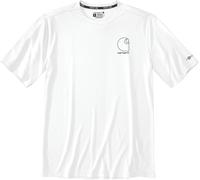 Carhartt Force Sun Defender™ Short-Sleeve Logo Graphic Camiseta funcional, Blanco, Talla XXL