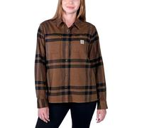 Carhartt Loose Fit Midweight Flannel Camisa Damas, marrón, tamaño M para Mujer