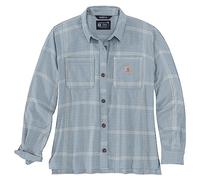 Carhartt Franela 105989 para mujer, resistente, flexible, holgada, de peso medio, Neptuno, Medium