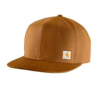 Carhartt Gorra de ala plana de pato firme para hombre, Carhartt Brown, talla única