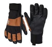 Carhartt Guantes impermeables con forro térmico para hombre, Marrón/Negro, Large