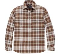 Carhartt Hamilton Relaxed LS Plaid Camisa, Marrón/blanco, Talla XL