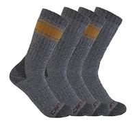 Carhartt Heavyweight Crew Sock 4 Pack Calcetines, Gris Surtido, L (Pack de 4) para Hombre