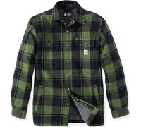 Carhartt Heavyweight Flannel Sherpa Camisa, verde, Talla M