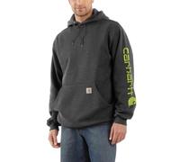 Carhartt Midweight Sleeve Logo Sudadera con capucha, gris, tamaño XL para Hombres