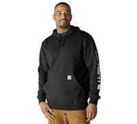 Carhartt Midweight Sleeve Logo Sudadera con capucha, negro, tamaño M para Hombres