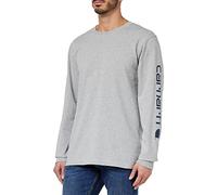 Carhartt Logo Longsleeve, gris, tamaño L para Hombres