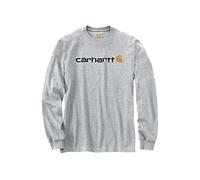 Carhartt, Hombre, Camiseta De Manga Larga Con Logotipo Gráfico, Tejido Grueso, Ajuste Ligeramente Holgado, Jaspeado gris, S
