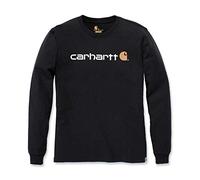 Carhartt, Hombre, Camiseta De Manga Larga Con Logotipo Gráfico, Tejido Grueso, Ajuste Ligeramente Holgado, Negro, M
