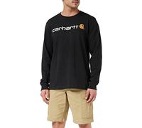 Carhartt, Hombre, Camiseta De Manga Larga Con Logotipo Gráfico, Tejido Grueso, Ajuste Ligeramente Holgado, Negro, L