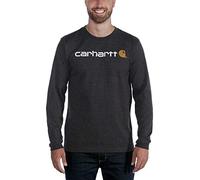 Carhartt, Hombre, Camiseta De Manga Larga Con Logotipo Gráfico, Tejido Grueso, Ajuste Ligeramente Holgado, Gris carbón jaspeado, L