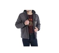 Carhartt, Hombre, Chaqueta Utilitaria En Lona De Algodón Con Efecto Desgastado, Forro De Peluche, Ajuste Ligeramente Holgado, Gris plomo, XXL