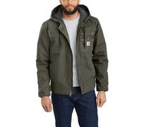Carhartt, Hombre, Chaqueta Utilitaria En Lona De Algodón Con Efecto Desgastado, Forro De Peluche, Ajuste Ligeramente Holgado, Musgo, M